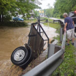 pull a trailer out of flood waters